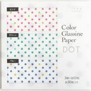 Glassine Origami Dot, 3 Farben Mix, 15 cm
