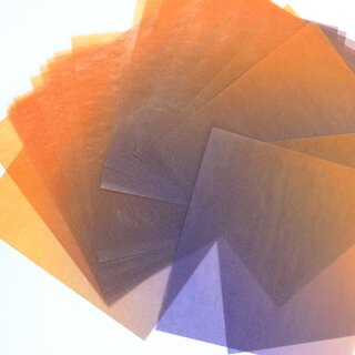 Glassine Origami einfarbig blauorange 15 cm