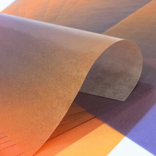 Glassine Origami einfarbig blauorange 15 cm