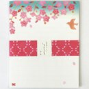 Kleines Briefpapierset Kirschbl�te & Schwalben