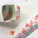 Kleines Briefpapierset Kirschblüte & Schwalben