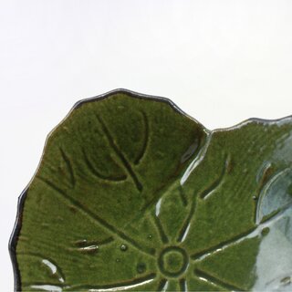 Grüner Blattteller Fuki, 12 x 11 cm
