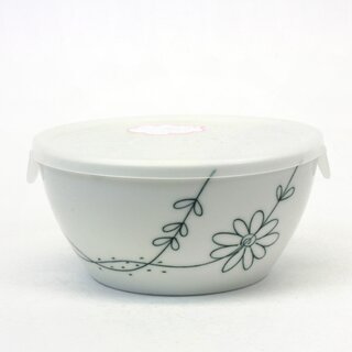 Schssel mit Mikrowellendeckel Flower Line 13 cm 