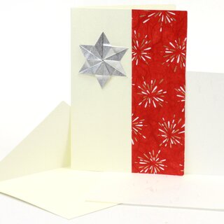 Grukarte Stern, silber