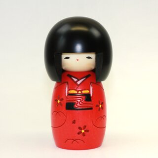 Kokeshi Osanago (Unschuld) rot 13 cm