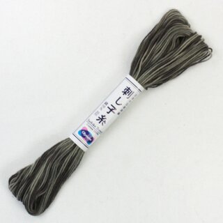 Garn für Sashiko, mehrfarbig grau-meliert 20 m