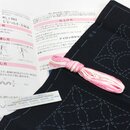 Sashiko Stickerei-Set 2 Untersetzer blau, mit Garn &...