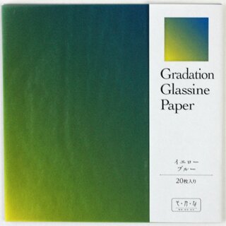 Glassine Origami Graduation gelb-blau