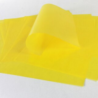 Glassine Origami einfarbig gelb, 15 cm
