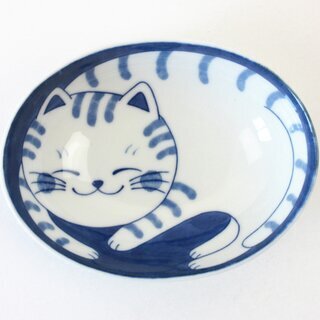 2 ovale Schalen Nekochiguratora 13 x 9,5 cm