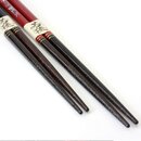 Essstäbchen Paar-Set Perlmutt, rot & schwarz