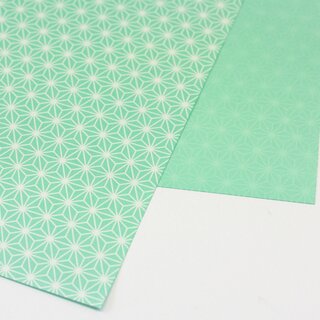 Geschenkpapier Asa no Ha, mintgrün, doppelseitig