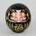 Daruma 15 cm schwarz, handbemalt