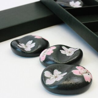 Essstäbchenablagen 5er Set Kirschblüte schwarz