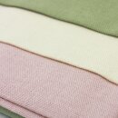 Stoff für Sashiko, 3er Set grün, creme & rosa