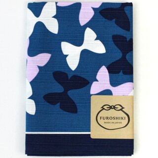 Furoshiki Schmetterling, blau 70 x 70 cm