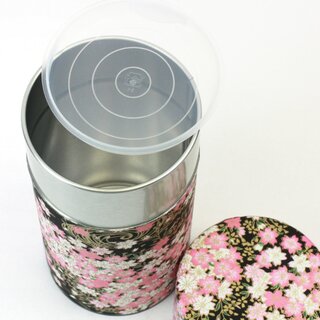 Teedose Kirschblüten schwarz, für 300 g Teeblätter