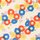 Furoshiki Flower Strips beige 70 x 70 cm