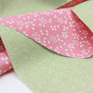 Furoshiki Kirschblüten lindgrün, doppelseitig, 70 cm, Polyester