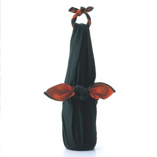 Furoshiki doppelseitig schwarz-orange100 x 100 cm