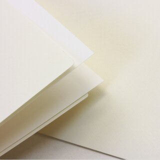 3 Blankokarten zum selbst gestalten, mit Umschlag und Innenblatt, cremewei�