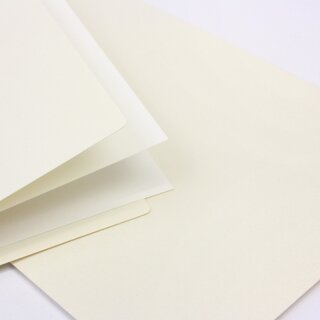 3 Blankokarten zum selbst gestalten, mit Umschlag und Innenblatt, hellbeige