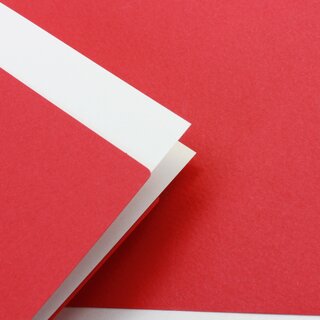 3 Blankokarten zum selbst gestalten, mit Umschlag und Innenblatt, rot