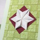 3 Blankokarten zum selbst gestalten,  mit Umschlag und Innenblatt, lindgrün