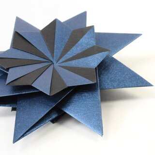Stern Franziska blau-schwarz, Papier & Anleitung