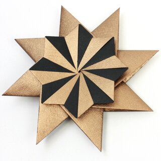 Stern Franziska kupfer-schwarz, Papier & Anleitung