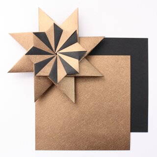 Stern Franziska kupfer-schwarz, Papier & Anleitung