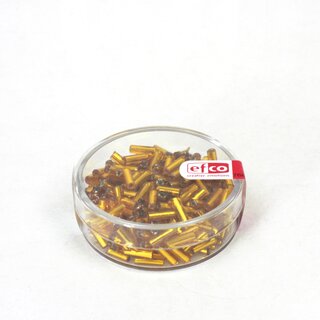 Stifttperlen 6,8 x 2,2 mm dunkelgelb, Silbereinzug, 13 g