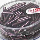 Stifttperlen 11 x 2 mm fuchsie, Silbereinzug, 13 g