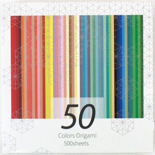 Ehime Origami Gropackung 500 Blatt in 50 Farben