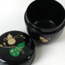 Natsume Hyotan, schwarz, Teedose für die Teezeremonie