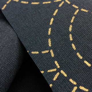 Meterware Sashiko, vorgedruckter Stoff Nami 90 x 106 cm