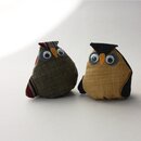 Jonglierb�lle Stoffeulen-Paar gr�n & gelb