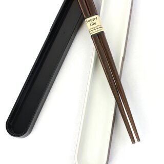 Essst�bchen mit Case, Holzdesign, 18 cm lang, St�bchen mit Transportbeh�lter