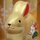 Jahrestierfigur 2023: Hase mit Glückszeichen, goldfarben