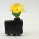 Kleine Vase rechteckig, schwarz