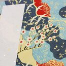 Leporello Kranich blau, 24,5 x 18 cm