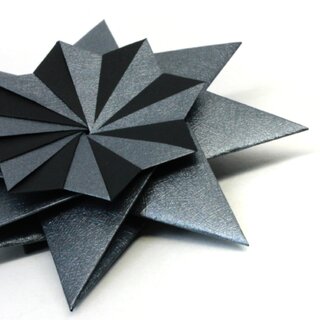 Stern Franziska anthrazit-schwarz, Papier & Anleitung