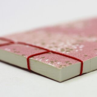 Notizheft mit traditioneller Bindung, 11 x 7,5 cm, Sakura rosa