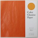 Glassine Origami einfarbig orange 15 cm