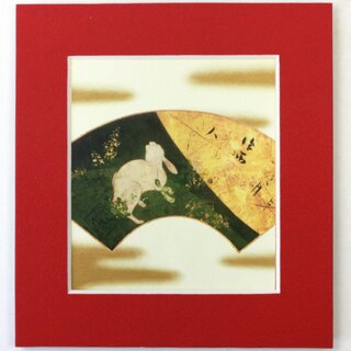 Kunstdruck im Wechselrahmen Hase,  19,5 x 18,3 cm