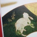 Kunstdruck im Wechselrahmen Hase,  19,5 x 18,3 cm