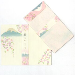 Briefpapierset Fujisan & Sudare Sakura
