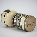 Kokeshi Ume schwarz - Pflaumenblüten, 17,5 cm