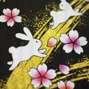 Blattfächer Uchiwa Hasen 37,5 x 18 cm