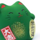 Feng-Shui Manekineko grün, für schulischen Erfolg